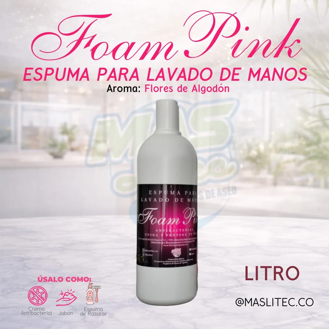 ESPUMA ANTIBACTERIAL ROSADA PARA MANOS